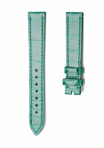 Green Alligator Leather Watch Strap Front View For Chopard Happy Sport 278608 278582
