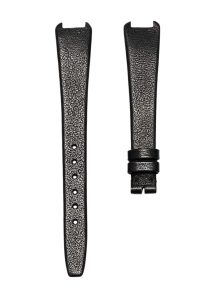 Smooth Calf Leather Watch Strap Black For Christian Dior Bagheera 46-153