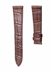 Brown Red Thin Cane-Grain Alligator Leather Watch Strap For Franck Muller Color Dreams 7851 SC COL DR