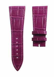 Purple Cane-Grain Alligator Leather Watch Strap For Franck Muller Master Square 6002 M QZ V