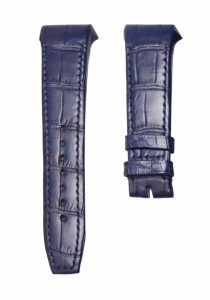 Blue cane grain alligator leather watch strap for Franck Muller Men's Collection V45 SC DT YACHTIN