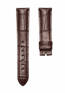 Brown cane‑grain alligator leather watch strap for Glashutte Original Lady Serenade 1‑39‑22‑09‑06‑04