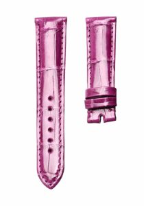Purple cane‑grain alligator leather watch strap for Glashutte Original Lady Serenade 1‑39‑22‑09‑06‑04