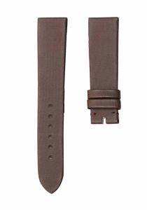 Brown checkered‑grain silk watch strap for Glashutte Original Lady Serenade 1‑39‑22‑09‑06‑04