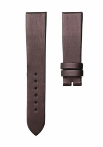 Dark‑brown vertical‑grain silk watch strap for Glashutte Original Lady Serenade 1‑39‑22‑09‑06‑04