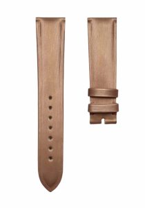 Dark‑brown vertical‑grain silk watch strap for Glashutte Original Lady Serenade 1‑39‑22‑09‑06‑04