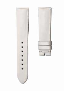 White vertical‑grain silk watch strap for Glashutte Original Lady Serenade 1‑39‑22‑09‑06‑04
