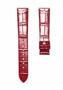 Front flat view of replacement watch strap compatible with Glashutte Original Pavonina 1‑03‑02‑05‑12‑30