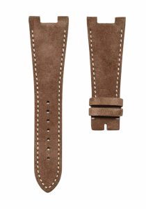 Brown suede leather watch strap for Glashutte Original Vintage 1‑37‑02‑09‑02‑62