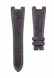 Dark blue suede leather watch strap for Glashutte Original Vintage 1‑37‑02‑09‑02‑62