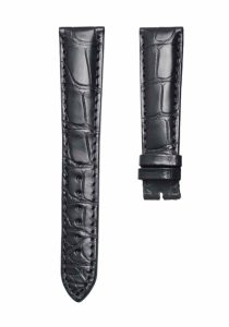 Black cane‑grain alligator leather watch strap for Glashutte Original Vintage 1‑39‑52‑04‑02‑04