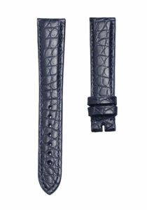 Dark Blue round‑grain alligator leather watch strap for Glashutte Original Vintage 1‑39‑52‑04‑02‑04