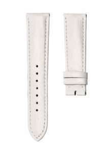 White smooth calf leather watch strap for Gucci G‑TIMELESS 561376 IAMB0 8757
