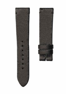 Black print flat calf leather watch strap without buckle for Gucci G‑TIMELESS YA1264062A