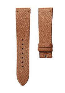 Brown hand grain calf leather watch strap without buckle for Gucci G‑TIMELESS YA1264062A