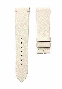 Off‑white hand grain calf leather watch strap without buckle for Gucci G‑TIMELESS YA1264062A