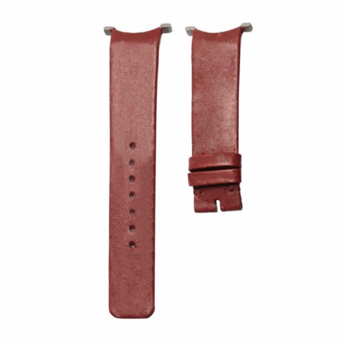 Burgundy smooth calf leather watch strap with steel tip for Gucci Ladies Collection YA129411