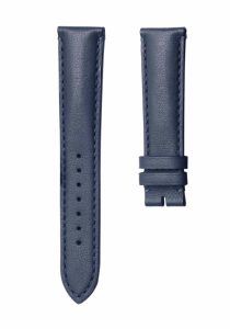 Dark‑blue flat calf leather watch strap without buckle for Gucci G‑TIMELESS YA126319