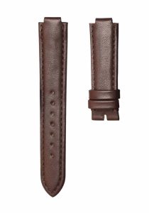 Brown flat calf leather watch strap without buckle for Gucci HORSEBIT YA140507