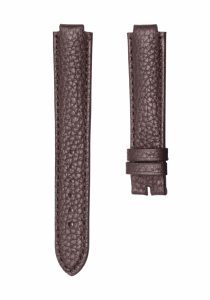 Dark brown grain calf leather watch strap without buckle for Gucci HORSEBIT YA140507