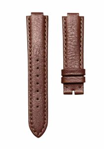 Light brown flat calf leather watch strap without buckle for Gucci HORSEBIT YA140507