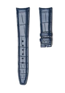 IWC Portofino IW356501 IW371605 Alligator Leather Watch Strap Blue Curved Deployant Buckle Front