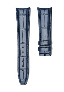 IWC Portofino IW356501 IW371605 Alligator Leather Watch Strap Blue Curved Pin Buckle Front