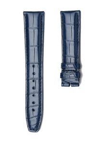 IWC Portofino IW356501 IW371605 Alligator Leather Watch Strap Blue Straight Pin Buckle Front