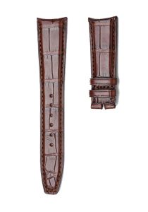 IWC Portofino IW356501 IW371605 Alligator Leather Watch Strap Brown Curved Deployant Buckle Front