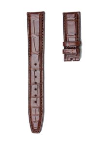 IWC Portofino IW356501 IW371605 Alligator Leather Watch Strap Brown Straight Deployant Buckle Front