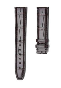 IWC Portofino IW356501 IW371605 Alligator Leather Watch Strap Dark Brown Straight Pin Buckle Front