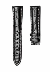 Black Glossy Alligator Leather Watch Strap For Longines Master Ref L2.628.4.78.3 L2.673.4.78.3 L2.708.4.78.3