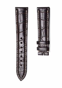 Dark Brown Glossy Alligator Leather Watch Strap For Longines Master Ref L2.628.4.78.3 L2.673.4.78.3 L2.708.4.78.3