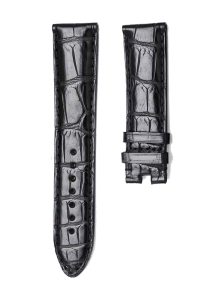 Montblanc Star Classique U0107115 Alligator Leather Watch Strap Brown Glossy 19mm Lug 17mm Buckle Montblanc Star Classique U0107115 Black Glossy 21mm Lug 20mm Buckle Front