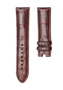 Montblanc Star Classique U0107115 Alligator Leather Watch Strap Black Glossy 22mm Lug 20mm Buckle Front
