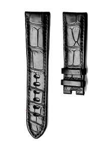 Montblanc Star Legacy U0108736 Alligator Leather Watch Strap Black Front