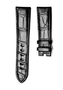 Montblanc TimeWalker 09674 Alligator Leather Watch Strap Black Front