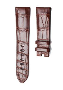 Montblanc TimeWalker 09674 Alligator Leather Watch Strap Brown And White Front