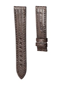 Nomos Tangente 123 Lizard Leather Watch Strap Dark Brown Front