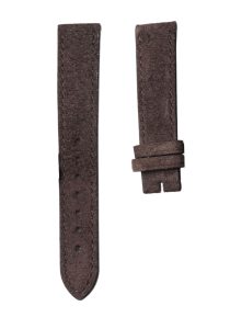 Nomos Tangente 123 Suede Leather Watch Strap Darkbrown Front