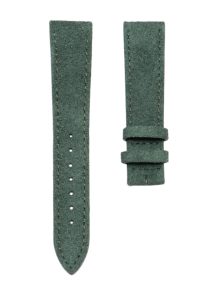 Nomos Tangente 123 Suede Leather Watch Strap Green Front