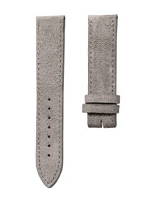 Nomos Tangente 123 Suede Leather Watch Strap Light Gray Front