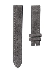 Nomos Tangente 123 Suede Leather Watch Strap Smoke Grey Front