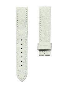 Nomos Tangente 123 Suede Leather Watch Strap White Front
