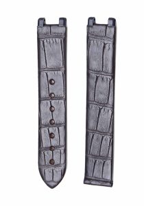 Dark Brown Glossy Alligator Leather Watch Strap For Omega De Ville Ladymatic Ref 425.68.34.20.51.001