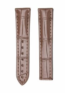 Brown Alligator Leather Watch Strap Front View For Omega Speedmaster 324.38.38.50.55.001