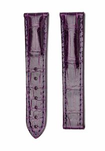 Purple Alligator Leather Watch Strap Front View For Omega Speedmaster 324.38.38.50.55.001