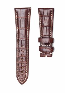 Brown Glossy Alligator Leather Watch Strap For Panerai Luminor Ref PAM01312 PAM00523