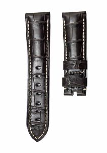 Dark Brown Glossy Alligator Leather Watch Strap For Panerai Luminor Ref PAM01312 PAM00523