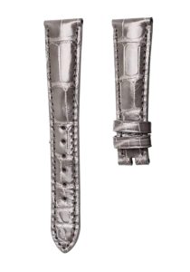 Patek Philippe Complications 4936R-001 Alligator Leather Watch Strap Cane Grain Gloss Gray Front